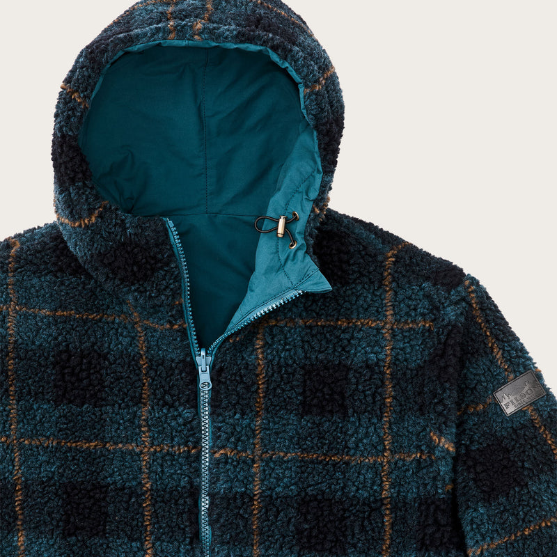 Women’s reversible wooly fleece coat by Filson | Dark teal (Blue)