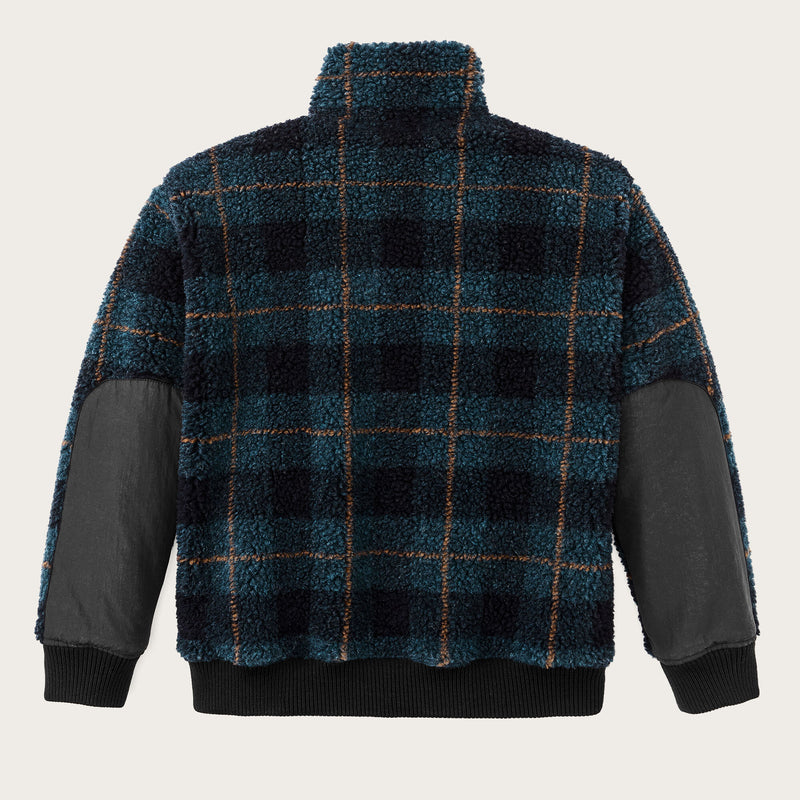 Pile fleece popover für damen von Filson | Blue / black plaid (Blue)