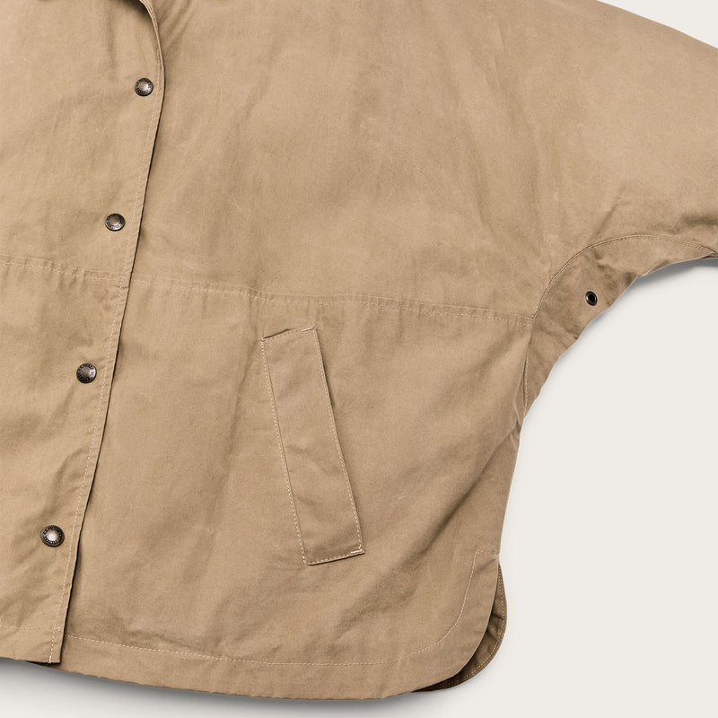 Veste harbor front femme cirée par Filson | Tan (Beige)