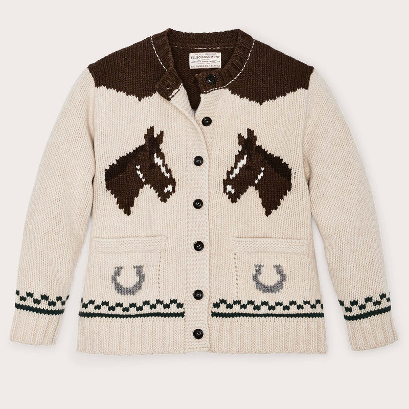 Women's wool cardigan di Filson | Creamhorse (Beige)