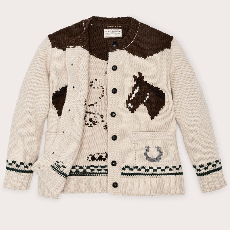 Women's wool cardigan di Filson | Creamhorse (Beige)