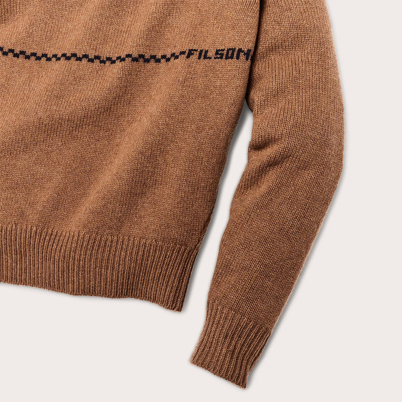 Women's wool crewneck sweater par Filson | Mustard horse (Brown)