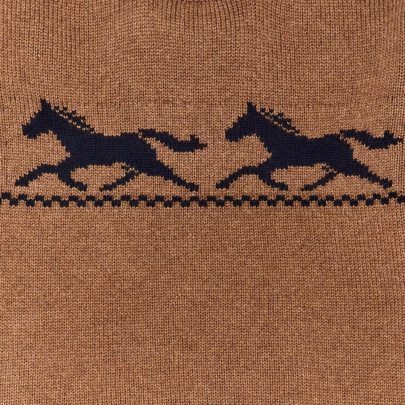 Women's wool crewneck sweater par Filson | Mustard horse (Brown)