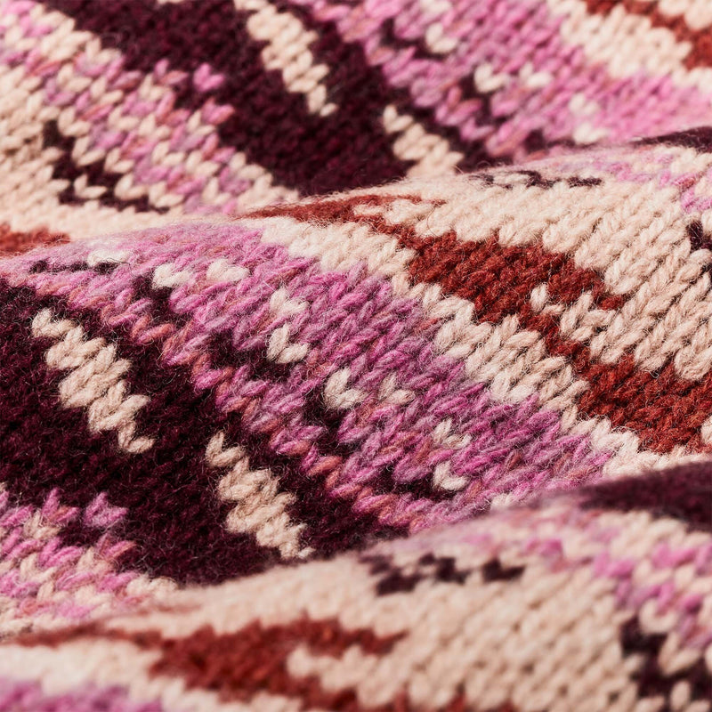 Women's fair isle cardigan par Filson | Burgundycream (Multicolour)