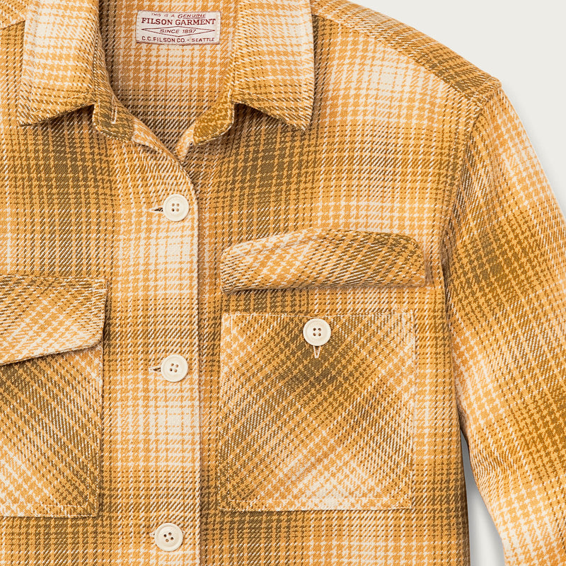 Women’s deer island jac-shirt by Filson | Ochre / cream plaid (Yellow)