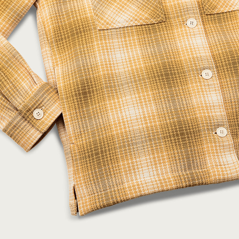 Women’s deer island jac-shirt by Filson | Ochre / cream plaid (Yellow)