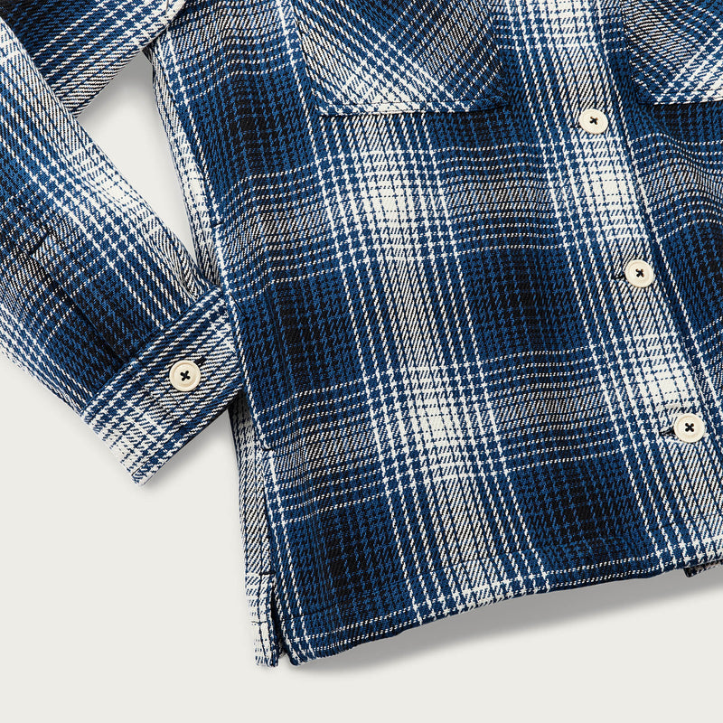 Women’s deer island jac-shirt par Filson | Cobalt/natural shadow plaid (Blue)