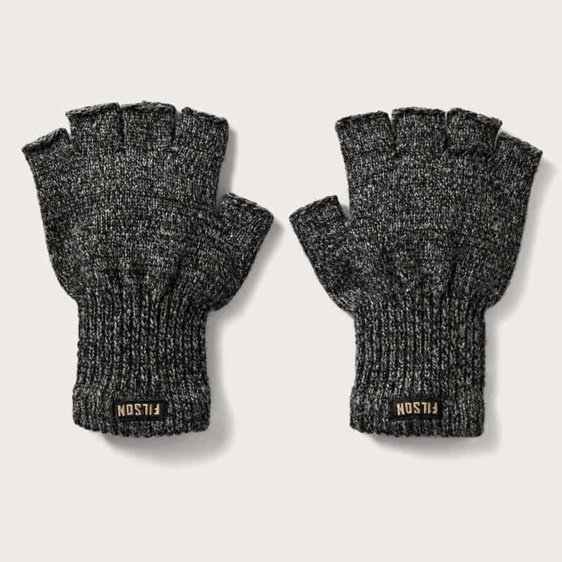 Fingerless knit gloves by Filson | Charcoal (Grey)