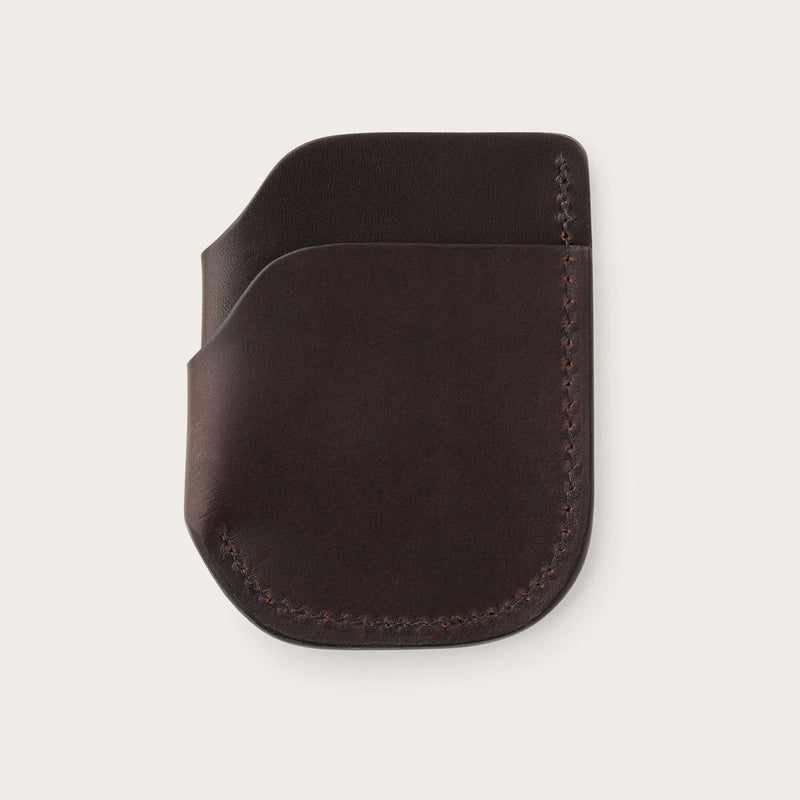 Bridle leather front pocket cash & card case di Filson | Brown leather (Brown)