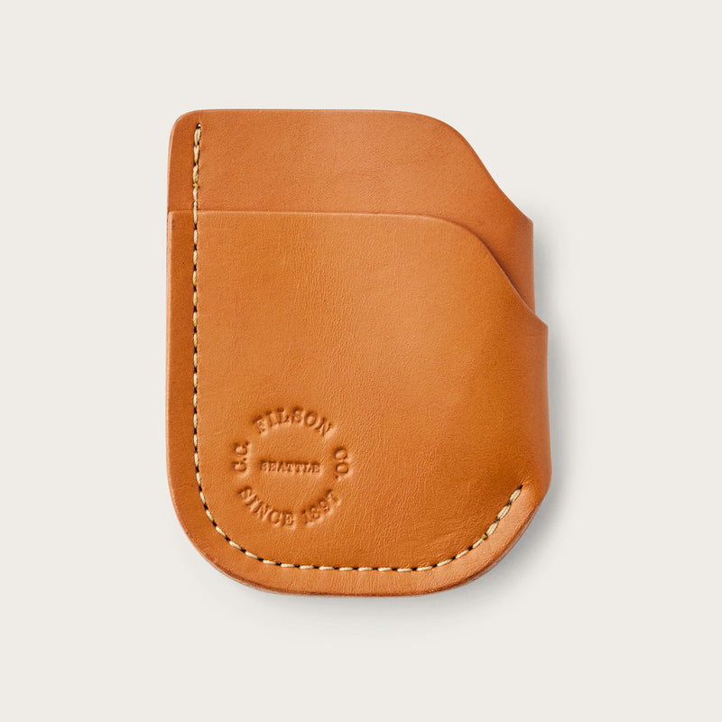 Bridle leather front pocket cash & card case di Filson | Tan leather (Beige)