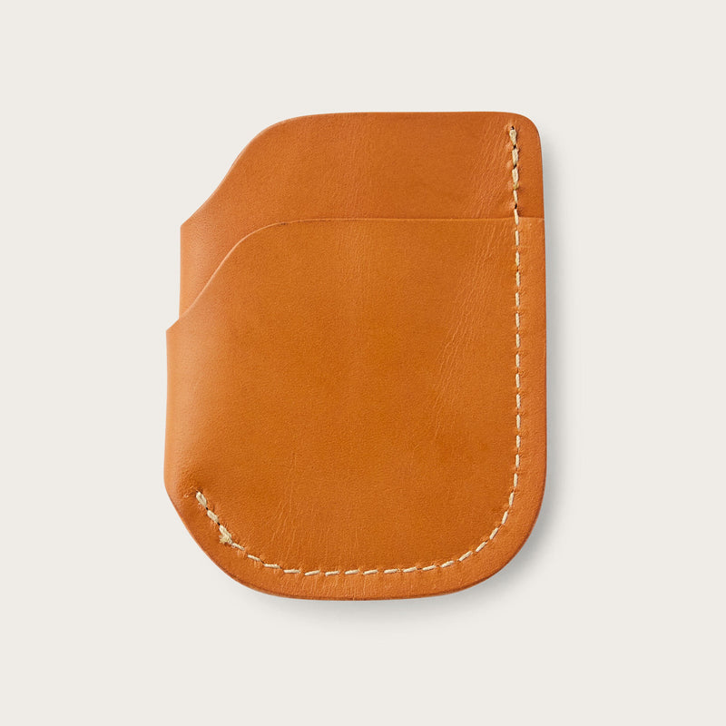 Bridle leather front pocket cash & card case di Filson | Tan leather (Beige)