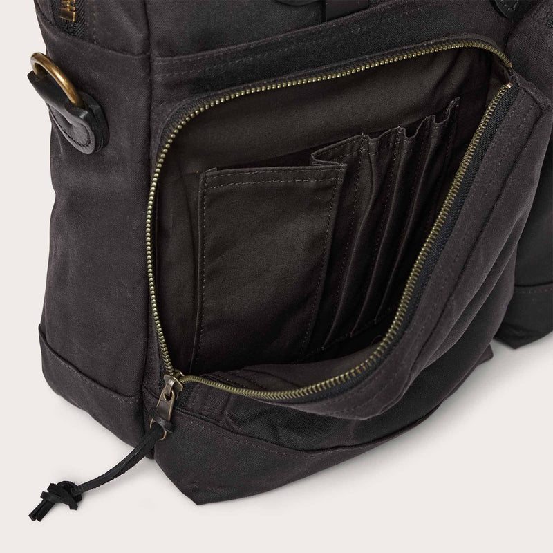 24 hour tin cloth briefcase by Filson | Cinder (Grey)