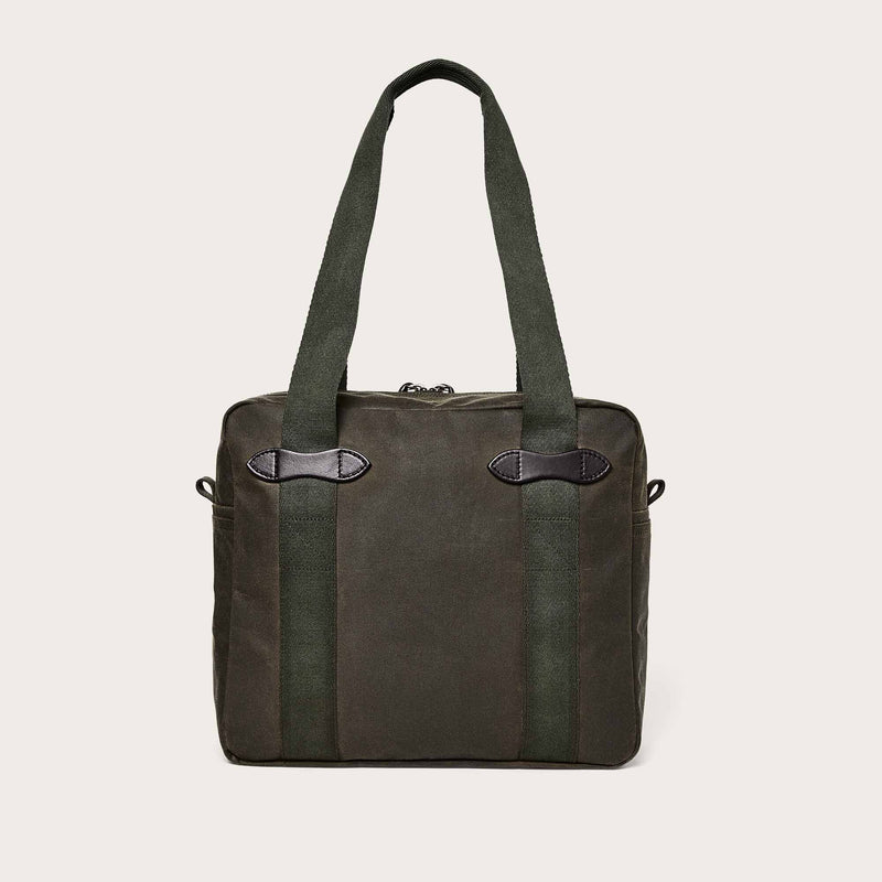 Tin cloth tote bag with zipper by Filson | Otter green (Green)