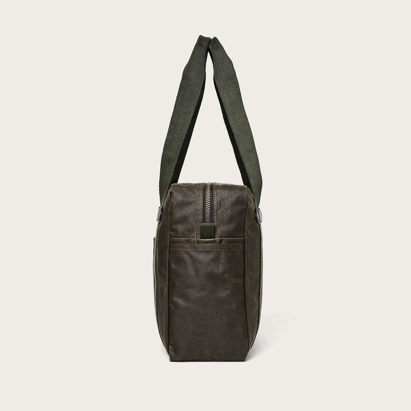Tin cloth tote bag with zipper by Filson | Otter green (Green)
