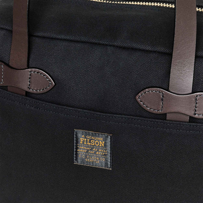 Rugged twill tote bag with zipper par Filson | Black (Black)
