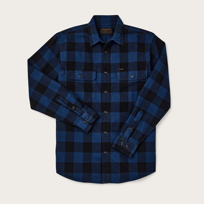 Field flannel shirt von Filson | Cobalt black buffalo check (Blue)