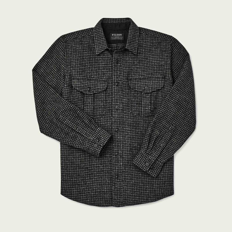 Northwest wool shirt par Filson | Charcoal black dogstooth (Black)