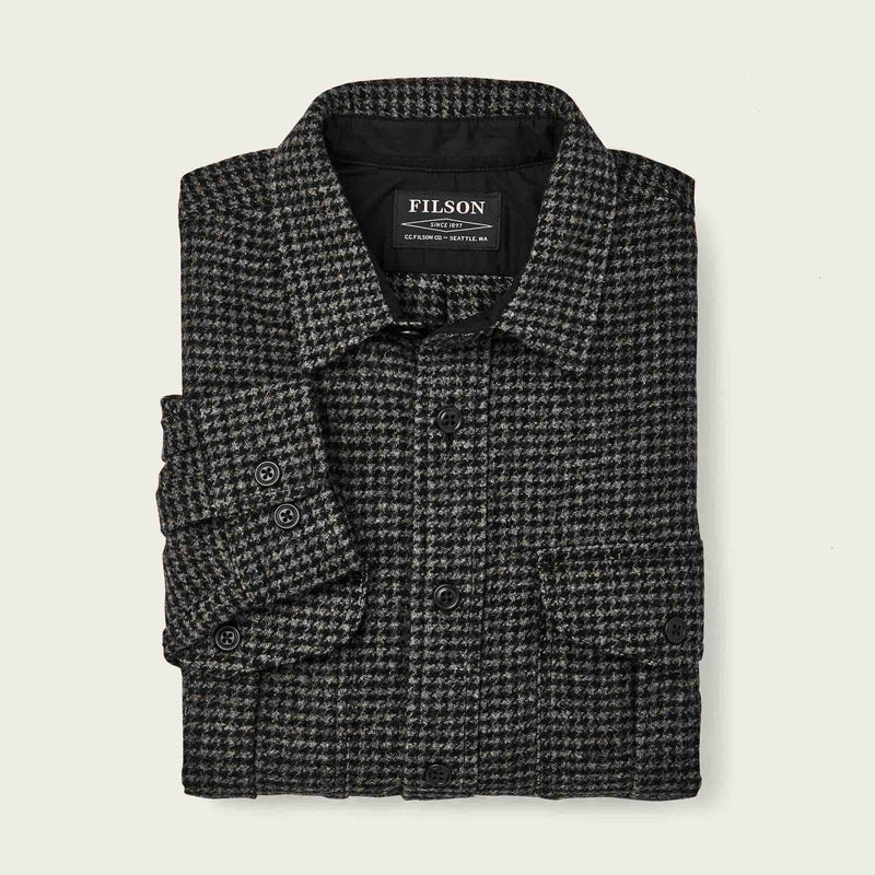 Northwest wool shirt par Filson | Charcoal black dogstooth (Black)