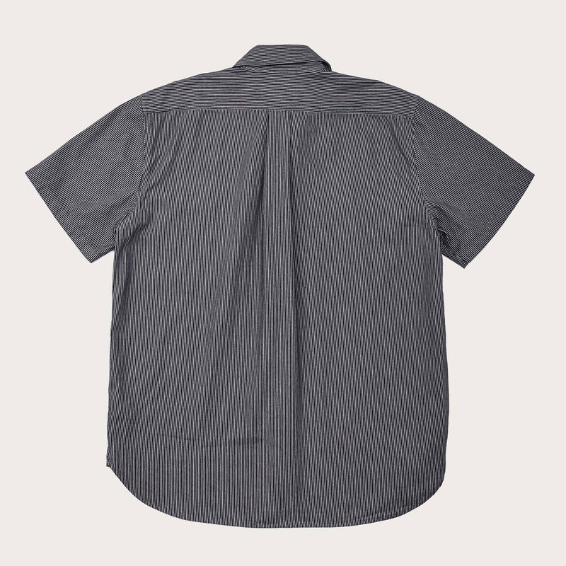 Short sleeve mechanic shirt par Filson | Navy/ gray hickory stripe (Grey)