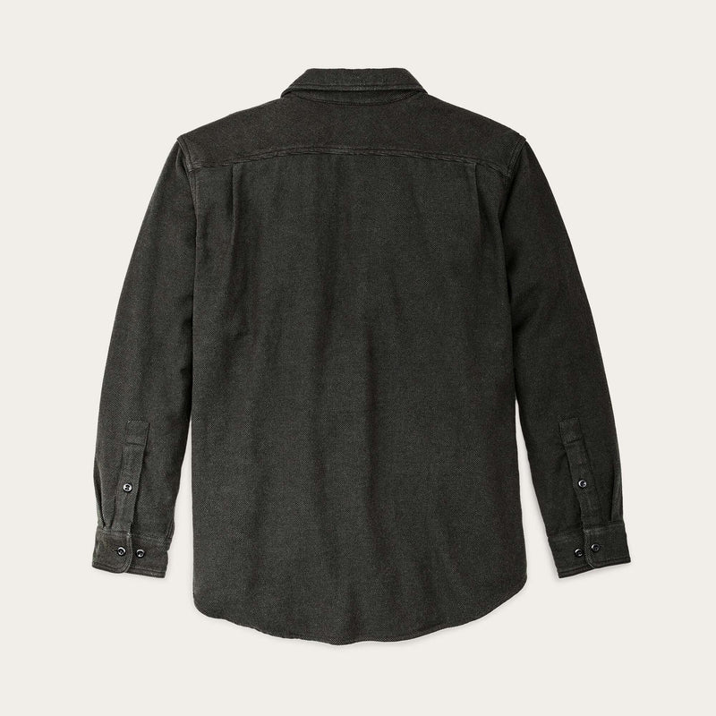 Vintage flannel quarter zip shirt par Filson | Olive / faded black (Green)