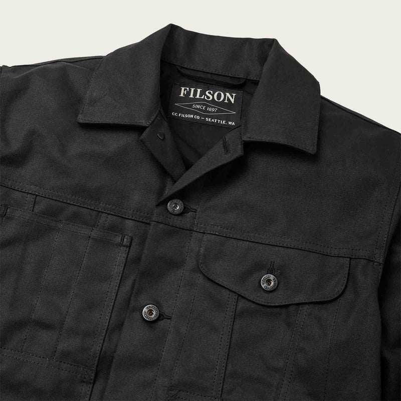Short lined cruiser jacket aus tin cloth von Filson | Black (Black)
