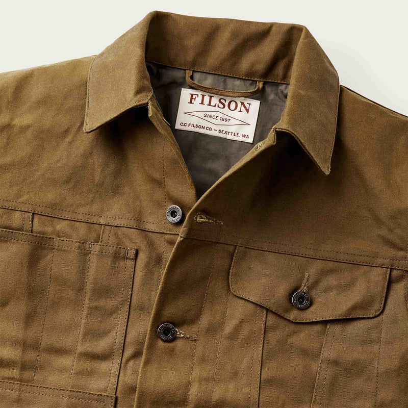 Short lined cruiser jacket aus tin cloth von Filson | Dark tan (Beige)
