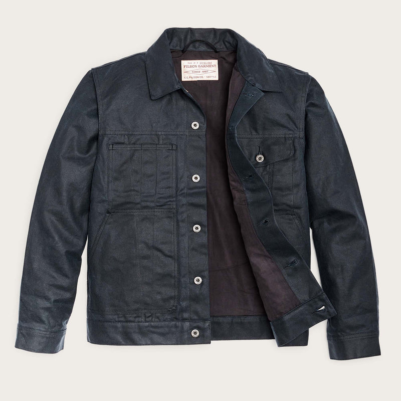 Short lined cruiser jacket aus tin cloth von Filson | Service blue (Blue)