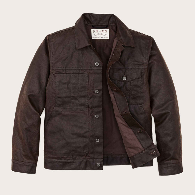 Short lined cruiser jacket aus tin cloth von Filson | Dark brown (Brown)