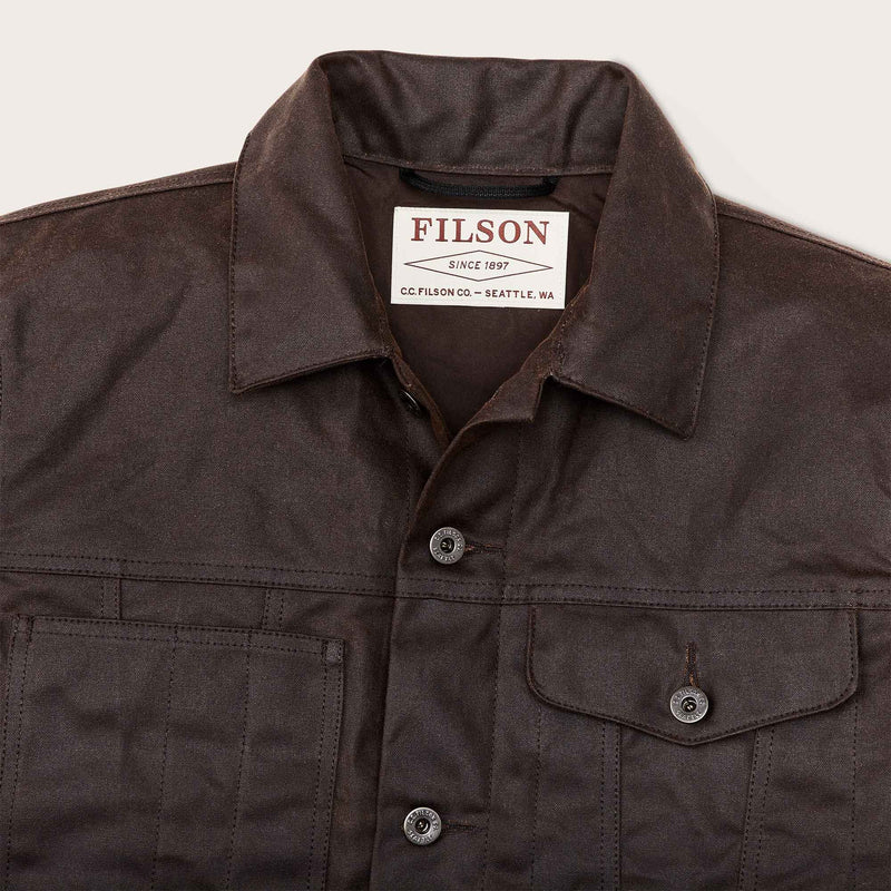 Short lined cruiser jacket aus tin cloth von Filson | Dark brown (Brown)