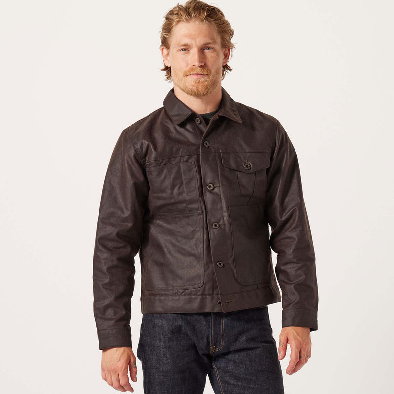 Short lined cruiser jacket aus tin cloth von Filson | Dark brown (Brown)