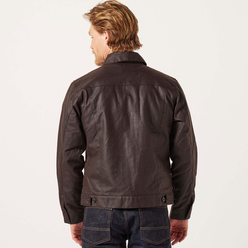 Short lined cruiser jacket aus tin cloth von Filson | Dark brown (Brown)