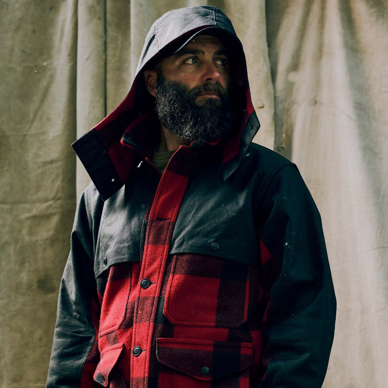 Mackinaw wool double coat par Filson | Red black classic plaid (Red)