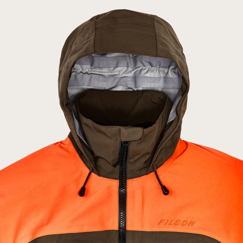 3-layer field jacket di Filson | Dark tan / blaze orange (Orange)