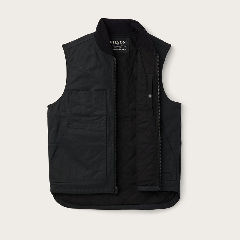 Tin cloth insulated work vest par Filson | Black (Black)