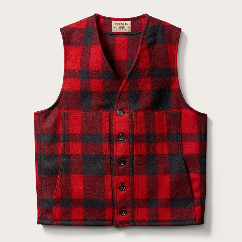 Mackinaw wool vest von Filson | Red black plaid (Red)