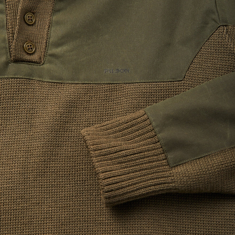 Henley guide sweater di Filson | Peat green (Green)