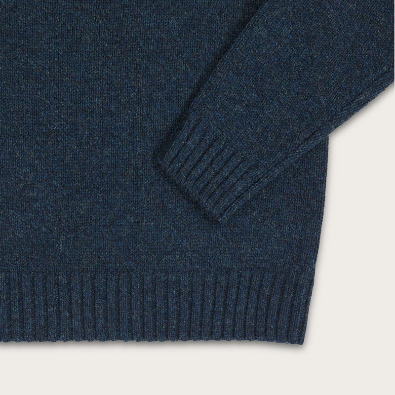 Irish wool 5-gauge sweater par Filson | Blue / green melange (Blue)