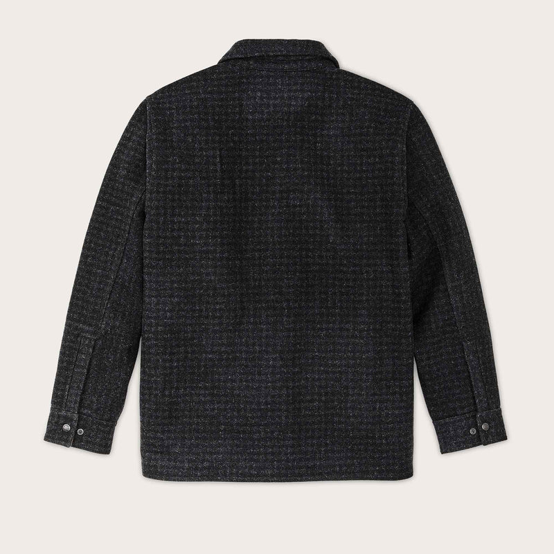 Lined mackinaw wool jac-shirt par Filson | Black marl / heather check (Black)