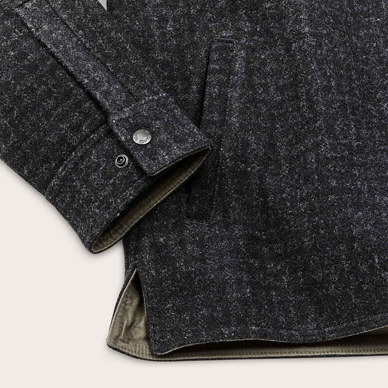Lined mackinaw wool jac-shirt par Filson | Black marl / heather check (Black)