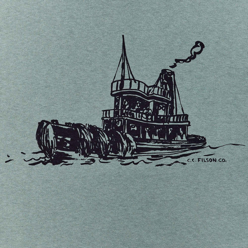 S/s pioneer graphic t-shirt von Filson | Smoke green/towboat (Green)