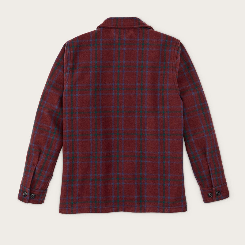 Women's wool jac-shirt von Filson | Deep red blue green (Red)