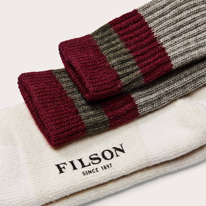 1970's logger thermal socks by Filson | Forest / maroon (Multicolor)