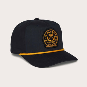 Rope trucker cap by Filson | Navy anchors patch (Blue)