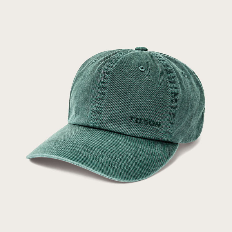 Washed low-profile logger cap par Filson | Washed green (Green)