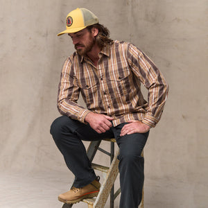Wildfire logger mesh cap par Filson | Vintage gold (Yellow)