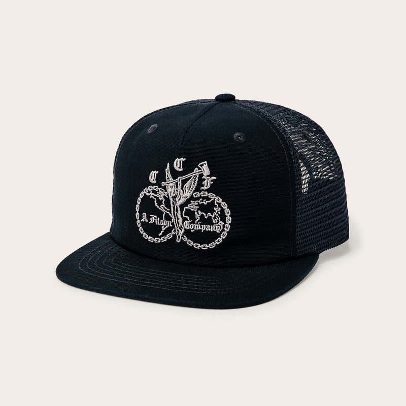 Axe angel trucker mesh cap par Filson | Navy (Blue)