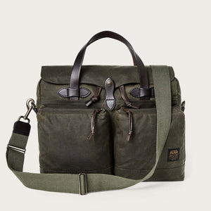 24 hour tin cloth briefcase by Filson | Otter green (Green)