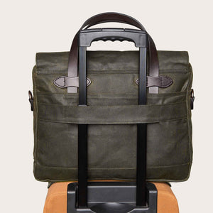 24 hour tin cloth briefcase by Filson | Otter green (Green)