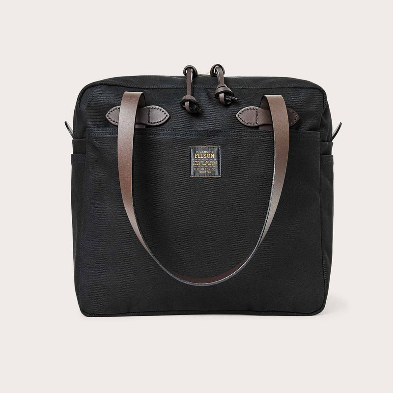 Rugged twill tote bag with zipper di Filson | Black (Black)