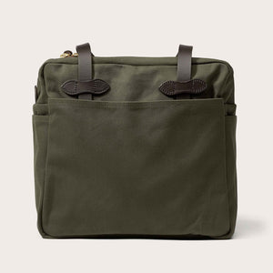 Rugged twill tote bag with zipper di Filson | Otter green (Green)